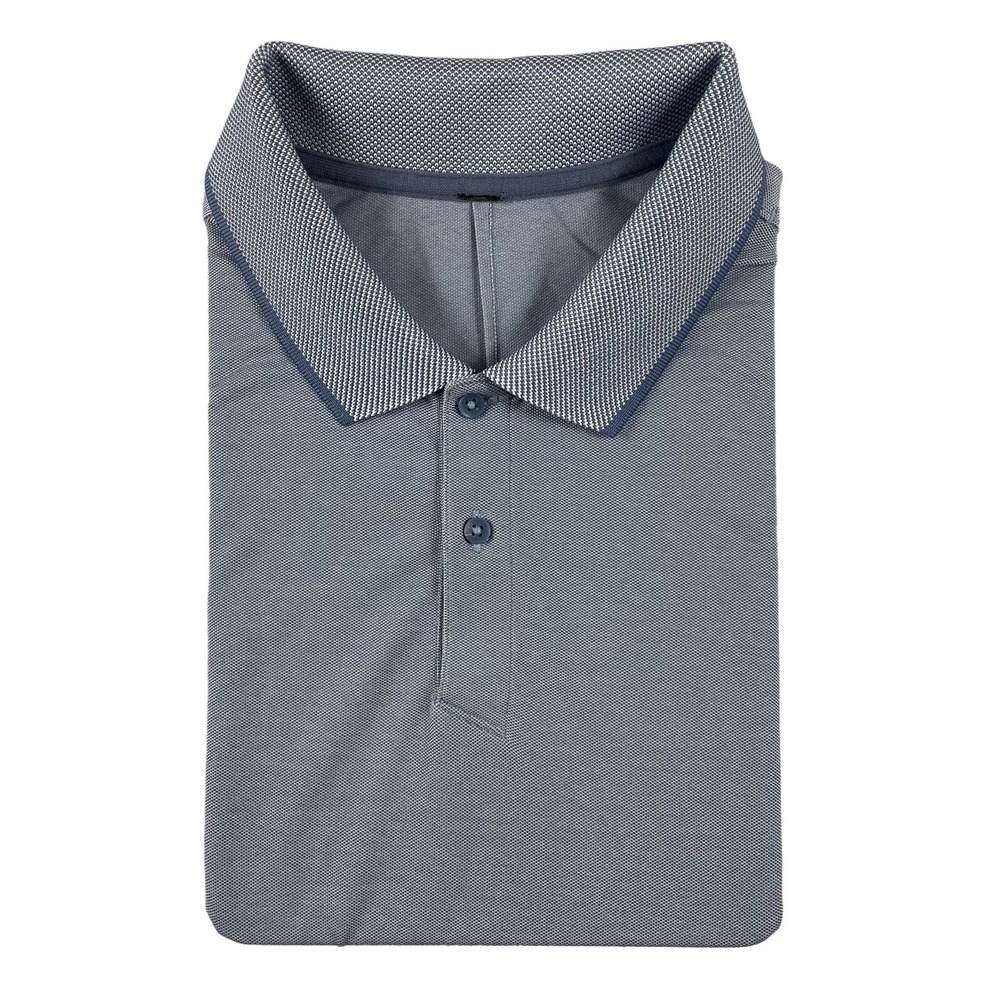 Lululemon Mens Blue Performance Short Sleeve Golf Polo Shirt Size Medium